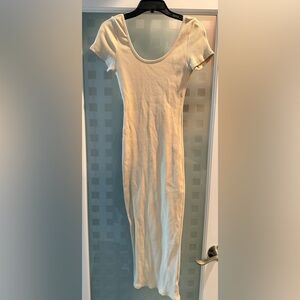 Fashion Nova Cream Midi Dress
